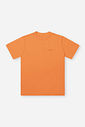 Camiseta Infantil Básica Laranja em Meia Malha com Bordado
