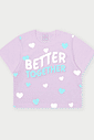 Conjunto Curto Infantil Menina Better Together Azul Abrange