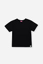 Blusa Infantil Básica Canelada – Camiseta Menina Manga Curta Verão PRETO
