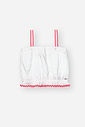 Conjunto Infantil Menina Blusa E Short Laise Branco Mundo Cinti