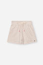 Conjunto Infantil com Blusa Boxy e Shorts com Bolsa – Look Menina Verão com Cachorrinhos OFF WHITE