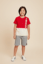 CONJ CAMISETA E BERMUDA VM MART-NAT/MESCLA M