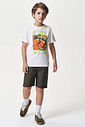 Conjunto Menino Camiseta Lagardo e Bermuda Musgo