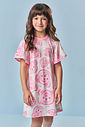 Vestido Infantil Menina Cabeça de Ursinhos Verde Mundo Cinti