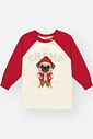 Camiseta Manga Longa Bebê Menino PUG Divertto NATURAL/VM PEQUIM