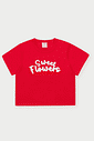 Conjunto Infantil Menina Sweet Flowers Vermelho Abrange