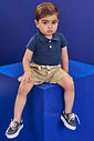 Conjunto Bebê Menino Body Marinho e Bermuda Barcos de Papel