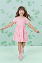 Vestido Menina com Colar de Miçangas Rosa Mundo Cinti