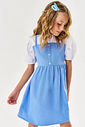 Vestido Infantil Menina Estrelas Azul Cinti
