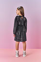Vestido Infantil Menina Brilho Preto Mundo Cinti
