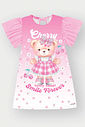 Vestido Menina Ursinha Xadrez Rosa Mundo Cinti