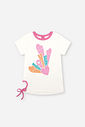 Conjunto Infantil Neon Love com Blusa em Meia Malha e Ciclista em Suplex – Look Menina Verão com Gli NATURAL/RS BARBIE