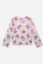 Pijama Infantil com Blusa e Calça em Malha Suede – Pijama Menina de Cachorrinho LILAS BRUMA