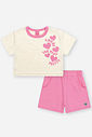 Conjunto Infantil Menina TOO PRETTY Corações Mundo Cinti