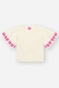 Conjunto Infantil Menina Blusa Ursinho E Short Natural Mundo Cinti