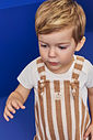Conjunto Bebê Menino Body Cotton e Jadineira Listrada Belga