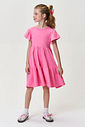 Vestido Confete Infantil Menina Malha Lastex com Babados