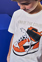 Conjunto Menino Camiseta Tênis com Cadarço Interativo e Bermuda Preto