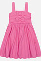 Vestido Infantil Menina Tutti-Frutti Com Laço Costas Rosa Mundo Cinti