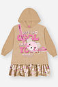 Vestido Infantil Menina Bolsa Bege Mundo Cinti