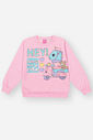 Conjunto Infantil Menina Blusão; Calça Dino E Bolsa Rosa Mundo Cinti