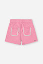 Shorts Infantil em Moletom P.A Neon Love – Short Menina Verão com Bolsos e Sianinha ROSA BARBIE