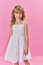 Vestido Menina em Laise Floral Branco Mundo Cinti