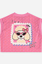 Trio Infantil Menina Regata e Short e Colete Poodle com Strass