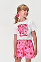 Macaquinho Infantil Menina Morango Smoothie com Strass