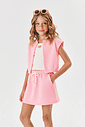 CONJ BLUSA,SHORTS/SAIA, COLETE NAT/RS BARBI/RA BARB