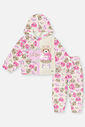 Conjunto Bebê Menina Blusão E Calça Ursinho Rosa Mundo Cinti