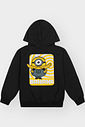 Blusão Minions com Capuz Infantil Menino Banana Kippos