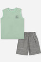 Conjunto Infantil Regata e Bermuda Flamê Devorê Cidra