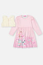 Vestido Infantil Menina Colete Pelo Rosa Mundo Cinti