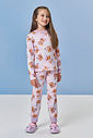 Pijama Infantil com Blusa e Calça em Malha Suede – Pijama Menina de Cachorrinho LILAS BRUMA