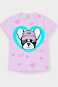 Conjunto Infantil Menina Bulldog Lilás Abrange