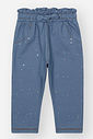 Calça Bebê Menina Molecotton Denim com Glitter – Calça Jeans Infantil Confortável Cinti Baby AZUL JEANS MEDIO