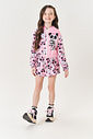 Conjunto Infantil Menina Jaqueta E Short-Saia Panda Rosa Mundo Cinti