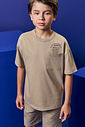 Conjunto Menino Camiseta e Bermuda Capivara Skater Latte