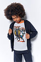 Camiseta Raglan Manga Longa Menino Dilophosaurus Kippos