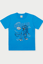 CONJ CAMISETA E BERMUDA AZ VIBRANTE/MESCLA M