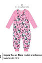 Conjunto com Jardineira Bebê Menina Cheerful Mundo Cinti ROSA BARBIE