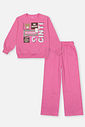 Conjunto Infantil Menina Blusão Be Happy E Wide Leg Rosa Mundo Cinti