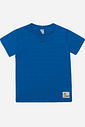 Camiseta Infantil Divertto Casual Minimalista em Malha Space AZUL OLYMPIAN