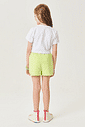 CONJ BLUSA E SHORTS BRANCO/VERDE LIME