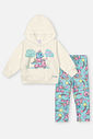 Conjunto Bebê Menina Blusão E Calça Dino Azul Mundo Cinti