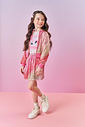 Jaqueta Bomber Infantil Menina Paetê Rosa Mundo Cinti