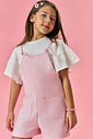 CONJ BLUSA E JARDINEIRA NATURAL/RS PLIE