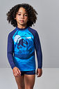 Conjunto Infantil UV Jurassic World com Camiseta e Sunga Azul