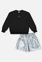 Conjunto Infantil Menina Estrela Courino Prata CTV
